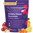 Melatonin Free Natural Sleep Aid Gummies för vuxna | NO Melatonin | Herbal Jujube & Chamomile, Lemon Balm - Deep Sleep Supplement & Relaxation för zzz, 45 Vegan Gummies (45 Gummies (1 Pack)