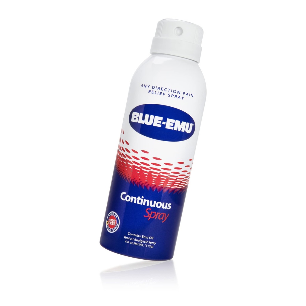 Blue-Emu Continuous Pain Relief Spray för snabbverkande gemensam & Muscle Relief, 4 Oz, 1 Pack