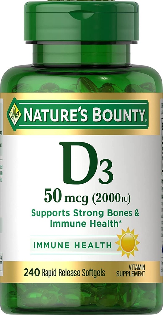 Naturens Bounty Vitamin D 2 000 IE Softgels