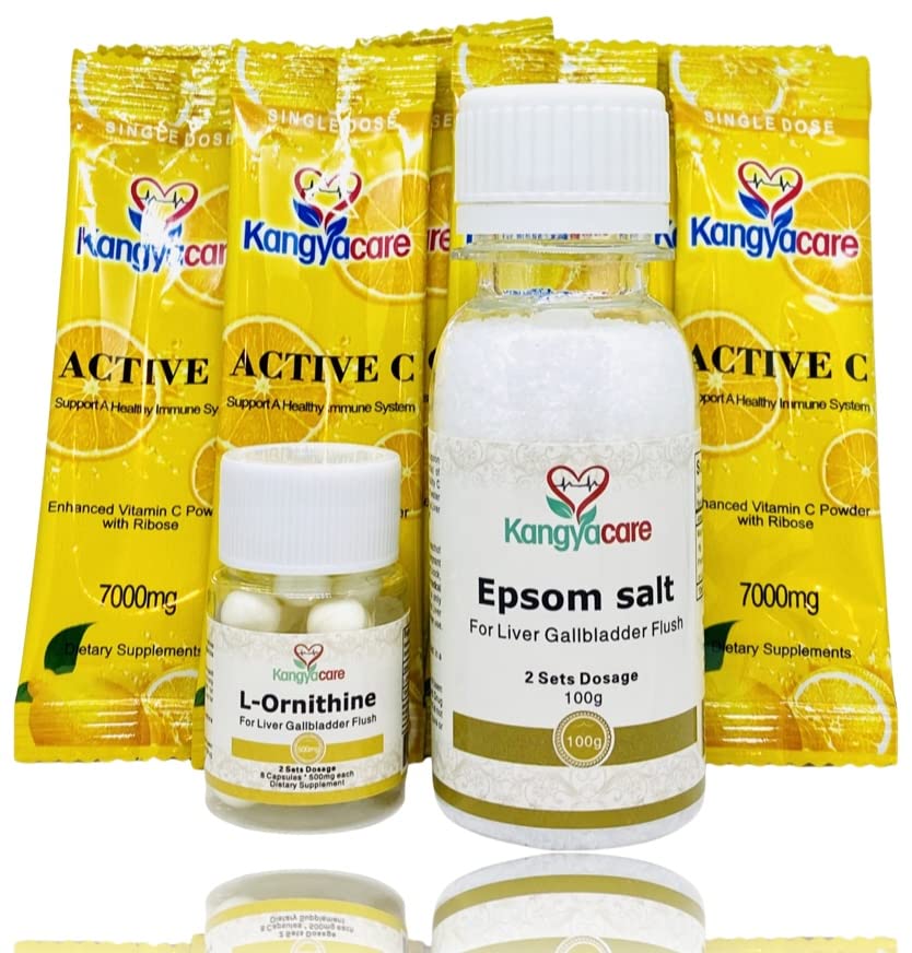 Liver Gallbladder Flush - 1-Night Liver och Gallbladder Cleanse, Liver Detox Protocol - Cleans Liver, Gallbladder & Bile Duct Tract & Colon (2 dos)