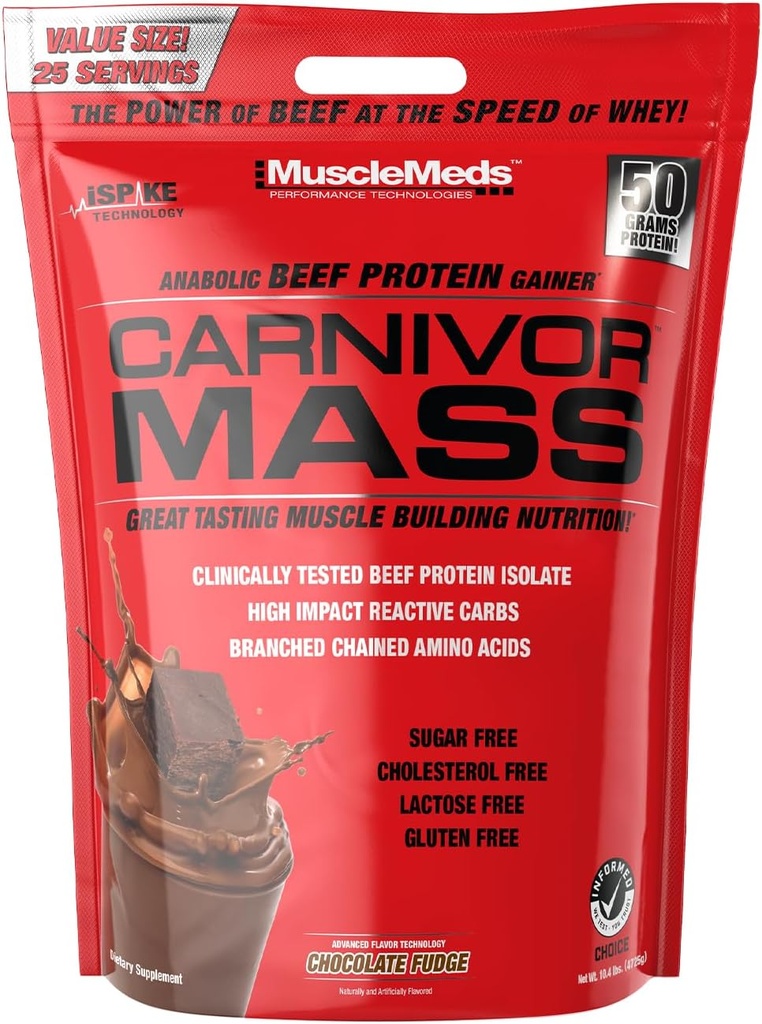 Choklad Fudge Carnivor Mass 10lb av MuscleMeds