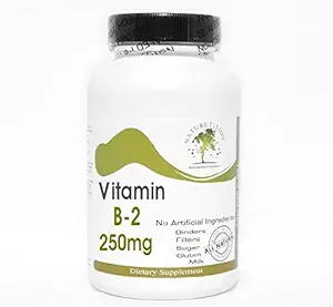 B-2 Vitamin 250mg ~ 100 kapslar - Inga tillsatser - Naturtitionstillägg
