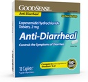 GoodSense Loperamid Hydrochloride tabletter, 2 mg, Anti-Diarrheal, 12 greve