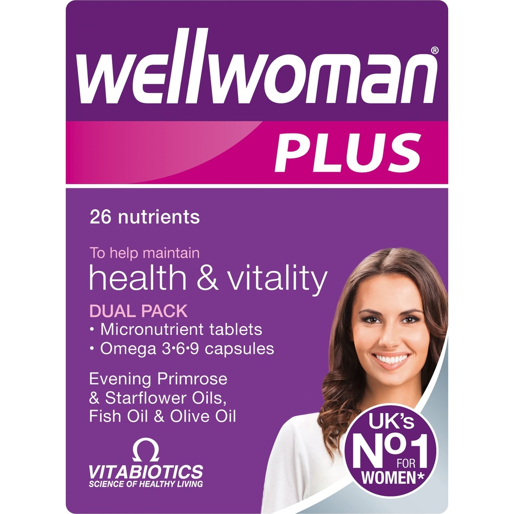 Vitabiotika Wellwoman Plus tabletter 56 kapslar