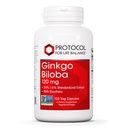 PROTOCOL FOR LIFE BALANCE Ginkgo Biloba - 120 mg Ginkgo Biloba Extract - med Eleuthero - för hjärnhälsa och blodcirkulationssupport - Dairy Free & Non-GMO - 100 Veg Capsules