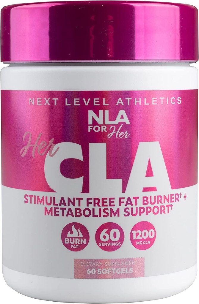 NLA för hennes CLA, 1200 mg, 60 greve - Inga koffein eller stimulantia, hjälper till att bränna fett, ökande metabolism, ökar immunförsvaret, ökar styrka och uthållighet, Calorie Bränn med Omega 6-Fatty syror