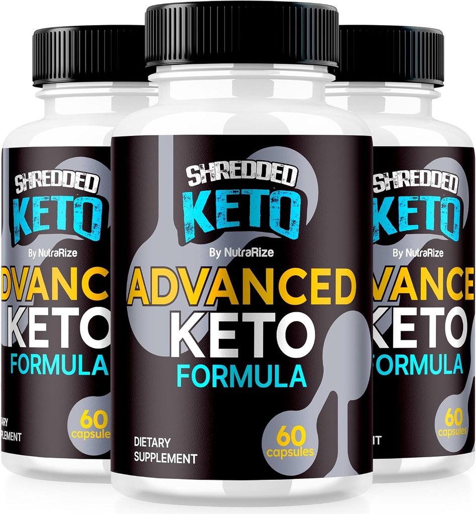 (3 Pack) Shredded Keto Pills, Premium Keto Shred Weight Loss Capsules, All Natural Keto Supplement för att stödja Fitness och Body Goals, Officiella ShreddedKeto Reviews (180 kapslar)