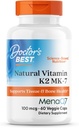 Doktorns bästa naturliga vitamin K2 MK7-tillägg för män och kvinnor - Benhälsostöd, 100 mcg Vitamin K-2 MK-7-kapslar med MenaQ7, Calcium Support, Non GMO, Vegan - 60 Veg Caps