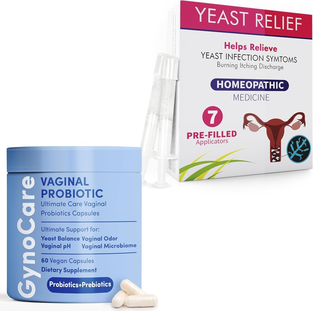 Omfattande Feminine Health Bundle: Vaginal Probiotic Capsules + Antifungal Pre-Filled Applicators - Dual Support för pH Balance, Odor Control och Yeast Infection Relief