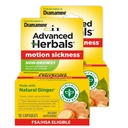 Från Makers of Dramamine, Advanced Herbals, Non-Drowsy, Motion Sickness Relief, Made with Natural Ginger, 18 Count, 2 Pack