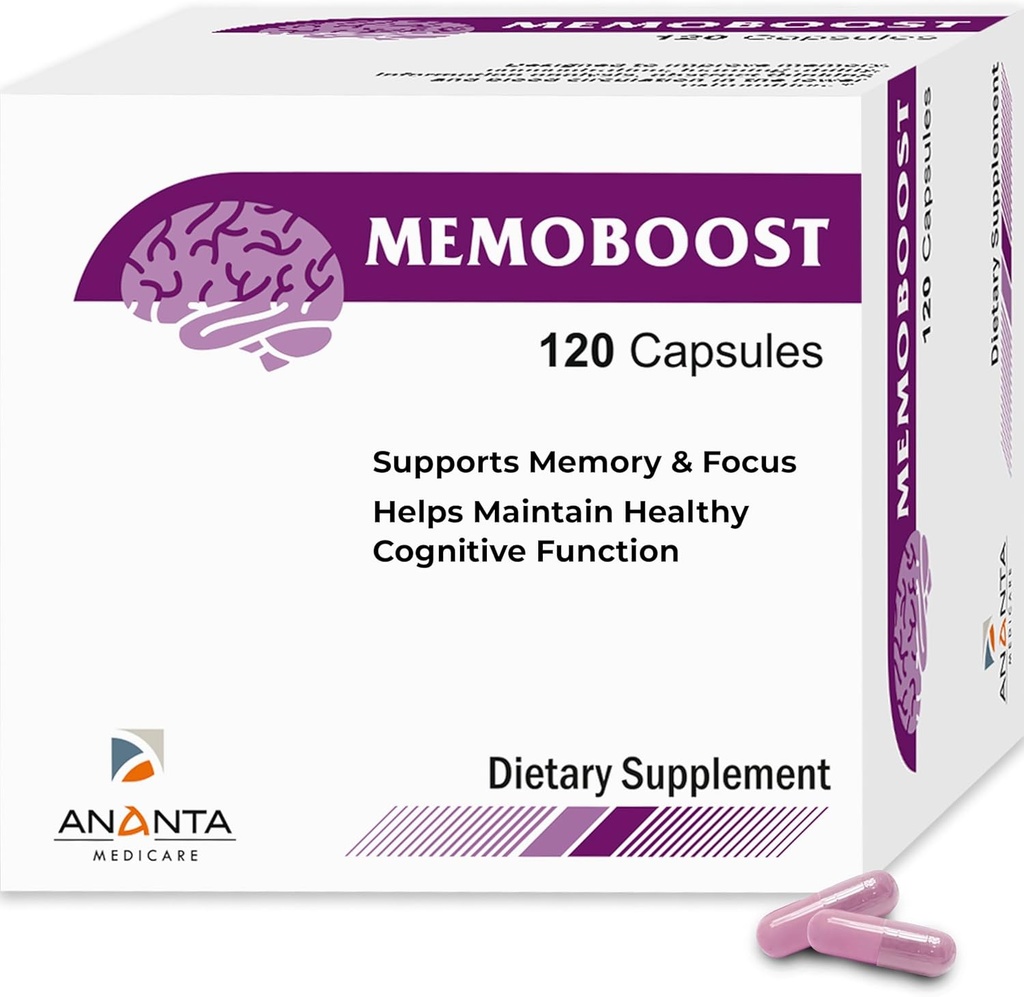 MEMOBOOST Ananta Medicare - Herbal Dietary Supplement (120 kapslar)