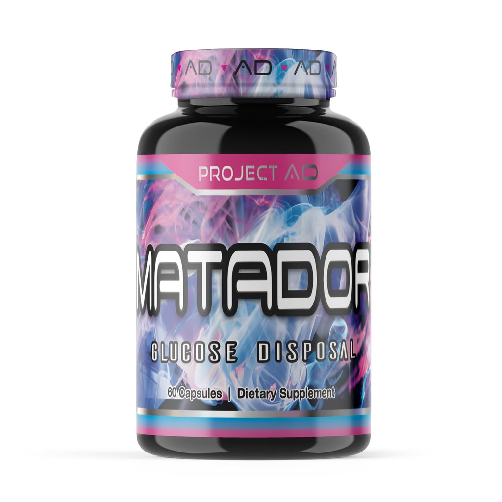 Projekt AD Matador Muscle Builder förbättrar muskelpumpar och främjar muskeltillväxt och energi (60 kapslar)