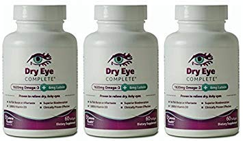 Dry Eye Complete, formulerad för torra ögon. Ultimate Vision Health Ingredients: Omega-3, Omega-7, Lutein, Vitamin D3 (3 månaders leverans)