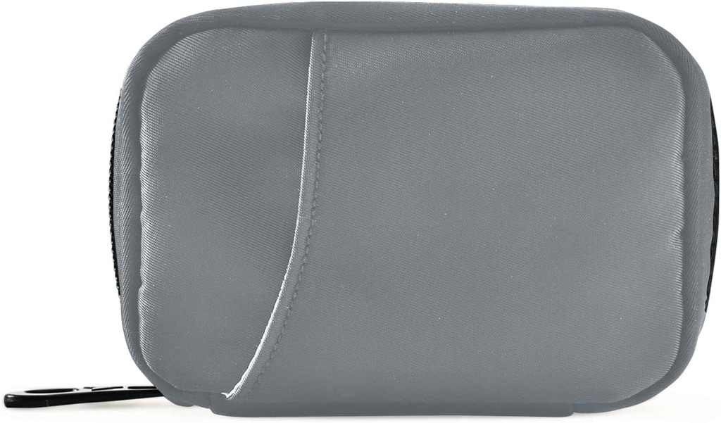 Naanle 7 Day Pill Case Travel Pill Organizer Bag med Zipper Portable Weekly Case Compact Size för vitamin Supplement Holder, Solid Color Grey
