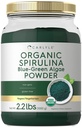 Carlyle Organic Spirulina Powder 2.2 lbs | Blue Green Algae | 8g Spirulina per servering | Vegan, icke-GMO, Gluten fri tillägg