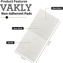 Sterile Non-Adherent 3x8 Gauze Pads - Tjock Non-Stick Wound Dressing 3''x8 '' Individuellt förseglad | Högt Absorbent Rectangle Bandage | Painless Removal (20)