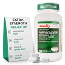 TIME-CAP LABS, INC. Timely Extra Strength Headache Relief - Acetaminophen med Aspirin & Caffeine (300 Caplets) - Huvudvärk, Migraine & Back och Body Pain & Muscle Aches - Extra Strength - Made in USA