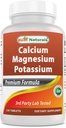 Bästa Naturals Calcium Magnesium Kalium - 120 tabletter - Non-GMO & Gluten Free