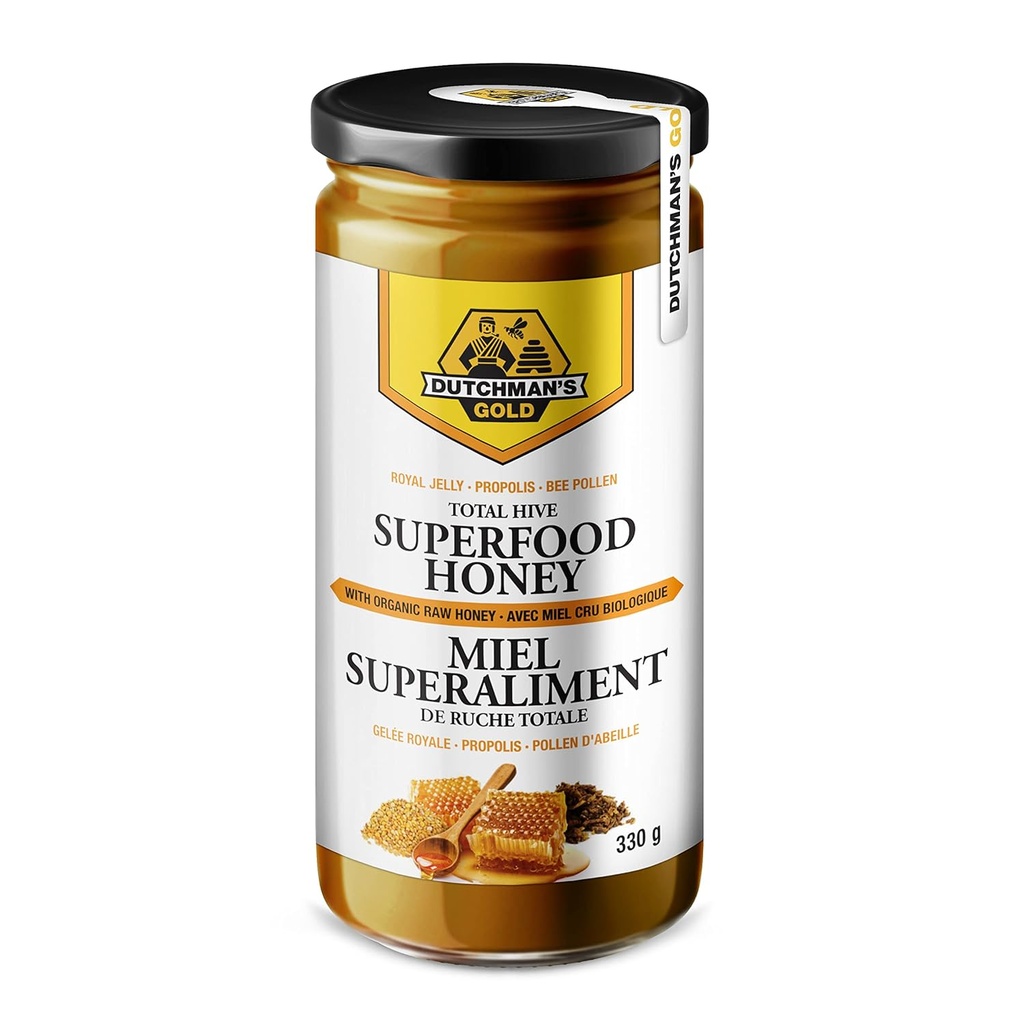 Total Hive Superfood Honey - med Raw Honey, Royal Jelly, Propolis, Bee Pollen, Ginseng