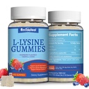 2 Pack L-Lysine 1000mg Gummies, Chewable Lysine Supplement för vuxna, Immune Support, Collagen Formation Support, Non-GMO, Vegan, Gluten Free - 120 grejer