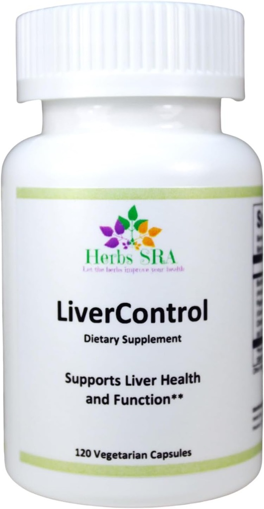LiverControl - Dietary Supplement with Burdock Root, Papaya Seed, and Choline for Liver Detox and Health, 120 Veg Caps, Made in USA