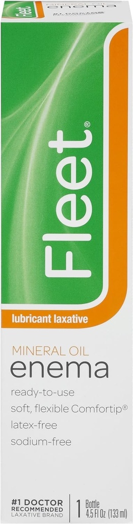 Fleet Laxative Mineral Oil Enema för förstoppning, 4,5 Fl Oz (Pack av 12)