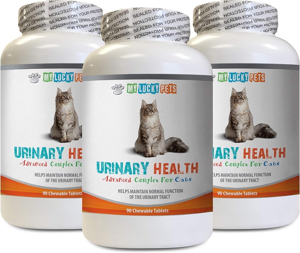 CAT Urinary Health Formula - Stöd Bladder Hälsa - Naturligt komplex - Kranbär Supplement för katter - 3 flaska (270 Behandlingar)