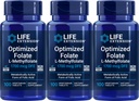 Life Extension Optimized Folate 1700 mcg DFE, 100 vegetariska tabletter (Pack of 3)