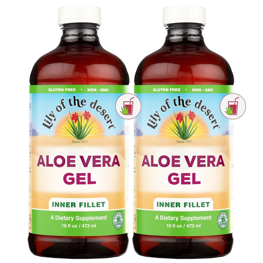 Lily från The Desert Aloe Vera Gel 16 oz (Pack of 2)