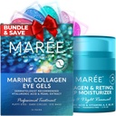 MAREE Eye Gels & Collagen Moisturizer Face Cream Bundle - Under Eye Gels för Puffy Eyes och Mörka Cirklar, Anti Aging Face Cream med Hydrating Effect - Marine Collagen & Hyaluronic Acid, Retinol