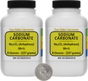 Natriumkarbonat [CNa2O3] 99 +% ACS Grade Powder 1 Lb i två rymdsparflaskor