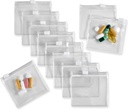 Zippered Pill Pouch Bags - 12 Pcs, Slide Lock Clear Plastic Mini Bags, BPA-Free för Pills Vitaminer, Tillägg, Mediciner, Smycken, Hantverk, Små Objekt - Självförsäljning, Återanvändbar, Resevänligt