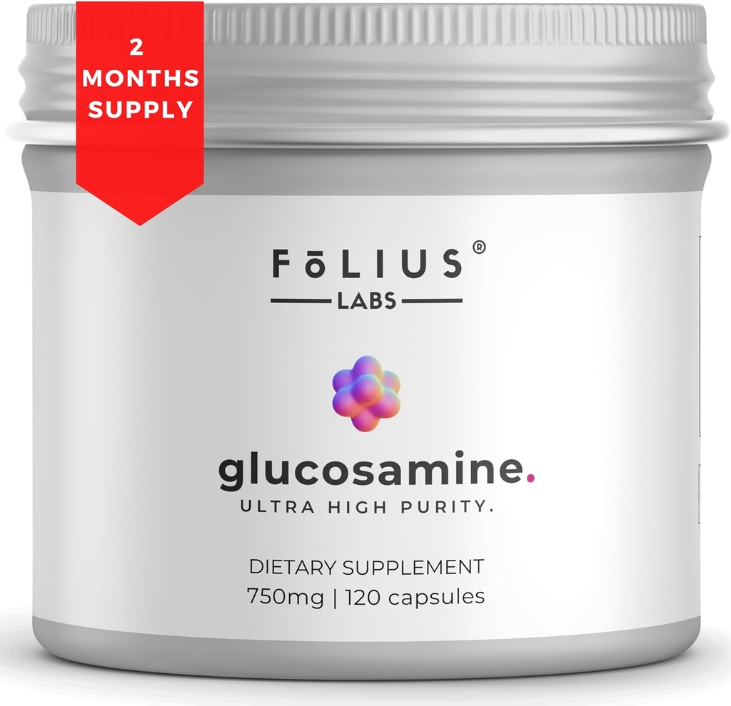 Glukosminsulfatkaliumklorid 750mg för hälsosamma gemensamma, ben och brosk - Gemensamt stöd tillskott för män och kvinnor (120 kapslar)