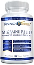 Forskning Verified Migraine Relief - Dual Action Supplement - Minska svårighetsgrad och varaktighet, balanshormoner - med Ginger och Ginko Biloba- 60 kapslar - 60 kapslar - 1 månads leverans