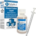 Tillförlitliga-1 Laboratories Infant Liquid Vitamin-D Drops (Natural Fruit Flavoring) Sugar & Alkohol Gratis, för Bröst Feeding Babies 0-12 Månader och Upp