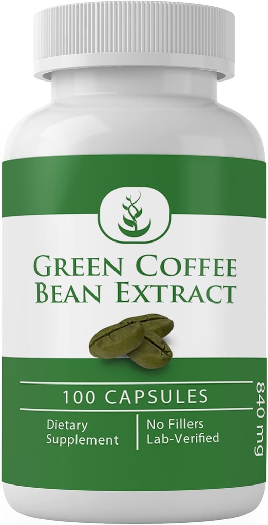 PURE ORIGINAL INGREDIENTS Green Coffee Bean Extract (100 kapslar) Alltid ren, inga tillsatser eller fillers, Lab Verified
