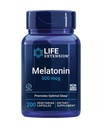 Livslängd Melatonin, 500 mcg - Gently främjar sömn, låg dos, värdestorlek - icke-GMO, glutenfri, vegetarisk - 200 kapslar