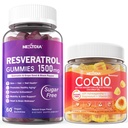 Sugar Free Resveratrol Gummies 1500mg + Q10 200mg 100mg Fylld Gummies med Magnesium Support hälsosam åldrande och livslängd