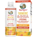 MaryRuth Organics | Liposomal Turmeric & DHA | Curcumin | Ginger Root Oil | Algal DHA & Vitamin E | Kognitiv funktion | Mood Support | Gemensam hälsa | Liquid Supplement | 15.22 oz