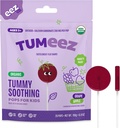 Tumeez Organic Lollipops for Upset Stomach Relief, Variety Pack Perfect for Indigestion, Heartburn and More While Tasting Great, Grape & Apple Flavors, 28 Count