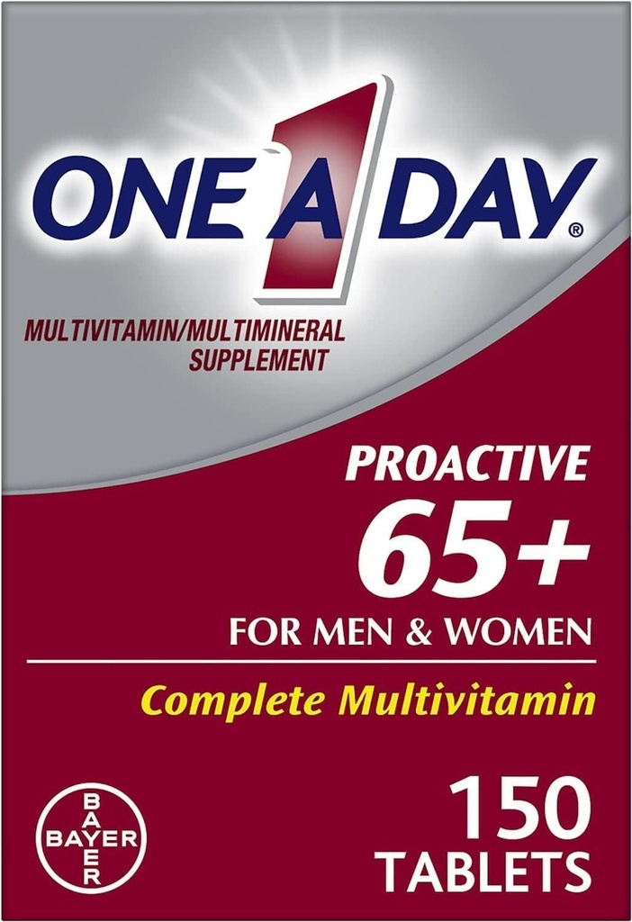 En dag Proaktiv 65 Plus Multivitaminer för män och kvinnor, 150 tabletter (Pack of 2) av One-A-Day