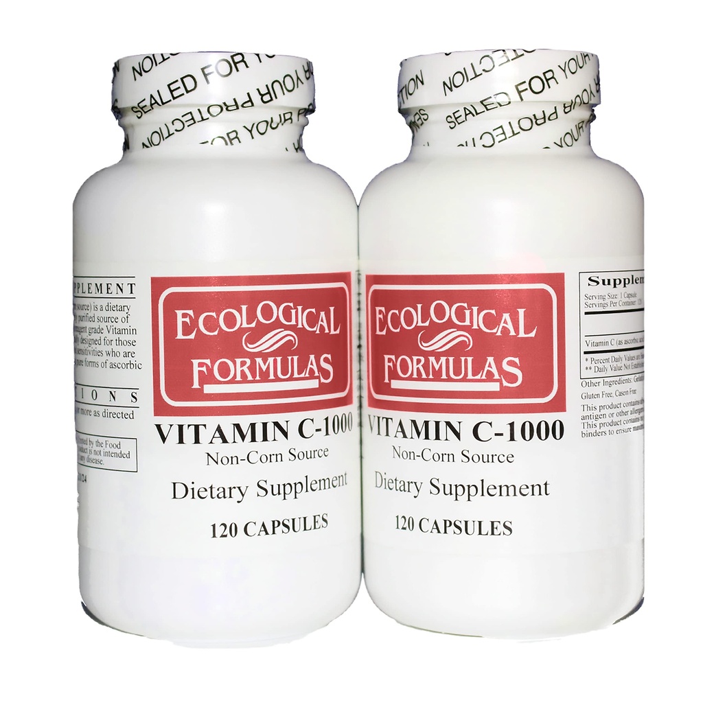 Ekologiska formler Vitamin C från Tapioca för känsliga magar bekväm 2-pack