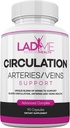 LadyMe Circulation and Vein Support hjälper till att minska obehag i ben och stöder hälsosamma kardiovaskulära funktioner med Butchers Broom, Diosmin, Hawthorn upp till 3-månaders leverans för kvinnor 90 kapslar