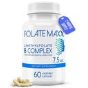 L-Methylfolate + B12 Methylcobalamin & B6 Blend (7,5 mg) - 60 kapslar - Aktiv B-komplex med faktorer och essentiella aminosyror - Non GMO, Gluten Free, No Fillers