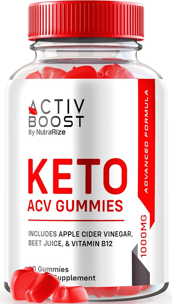 NutraRize Aktiv Boost Keto ACV Gummies - Keto Supplement för avancerad viktminskning, maximal styrka, Gomitas Reviews (60 Gummies)