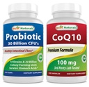 Bästa Naturals Probiotic 10 Strains & 30 miljarder CFU & COQ10 100 mg