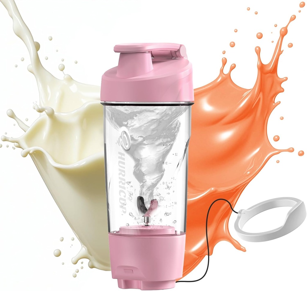 Hurricup 22 Oz Protein Shaker Bottle för proteinblandningar, BPA Free Protein Shaker Cups för Protein Shakes, Whey Powder Smoothie Cup för Preworkout Mixer Bottle, Gym Tillbehör för kvinnor och män, Rosa