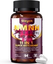 NMNH Supplement (Dihydronicotinamide Mononucleotide) 600mg,NAD Tillägg med Resveratrol, CoQ10, Biotin & Hyaluronic Acid | Support Cellular Energy, Metabolism & Skin Wellness, 64 kapslar