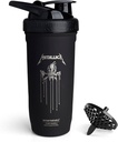Smartshake Rockband Reforce Stainless Steel Protein Shaker Bottle 900 ml | 30 oz - Leakproof Screw-on Lid - BPA Free - Non Insulated - Unisex (Metallica, Scary Guy Logo)