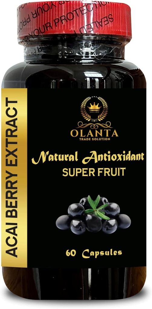 ACAI Berry Extract - Kraftfulla antioxidenter Acai Berry, acai Berry Extract Capsules, Gluten Free, Non GMO, acai Berry Diet - 1 flaska 60 kapslar